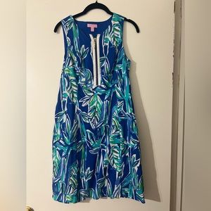 Lilly Pulitzer Blue Crush Bamboo Penelope Sleeveless Shift